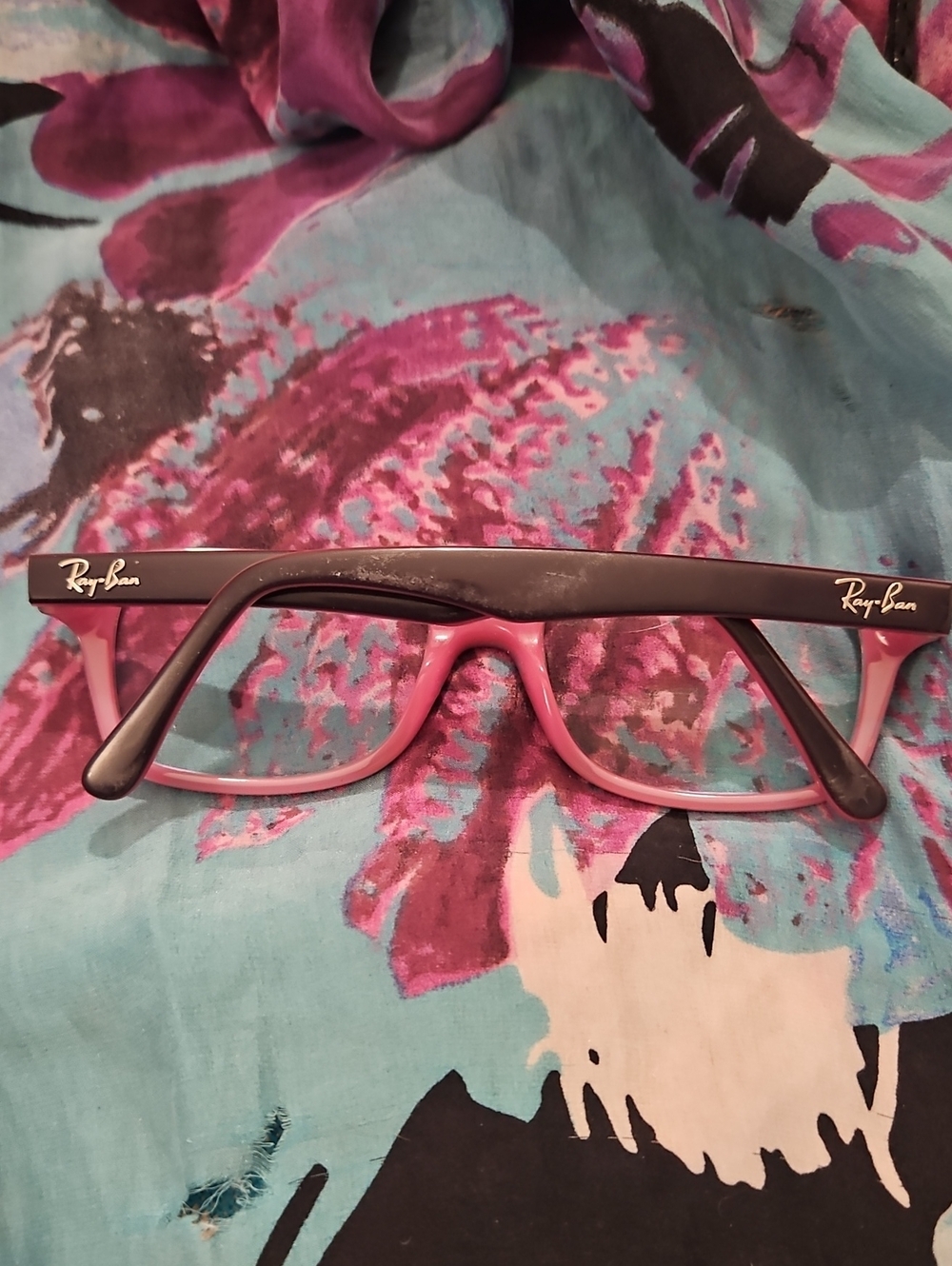 Ray-Ban Pink and Black Two-Tone Optical Frames